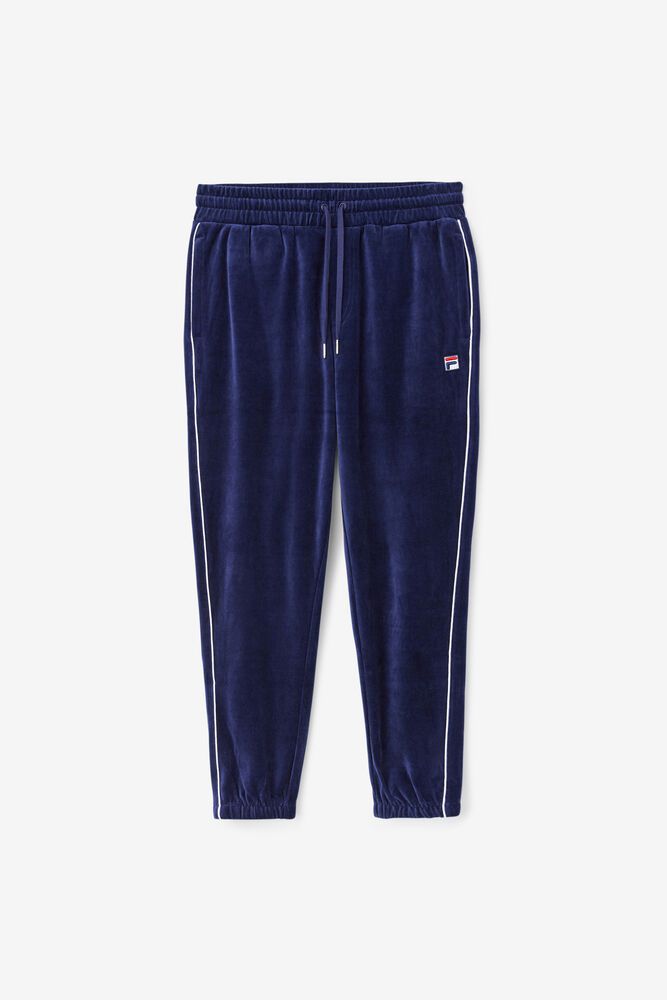 Fila Pants Mens Navy - Deverall Velour - Philippines 4507981-KD